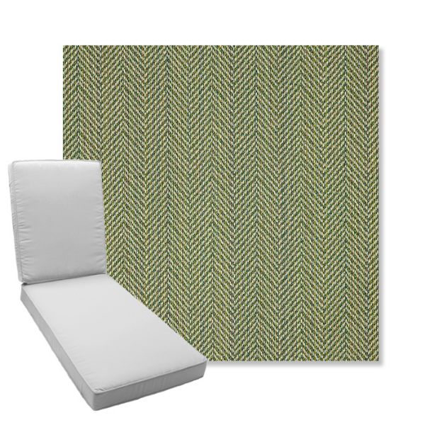 Picture of Posh Shamrock | Boxed Chaise Lounge Cushion - Sunbrella© Fabric