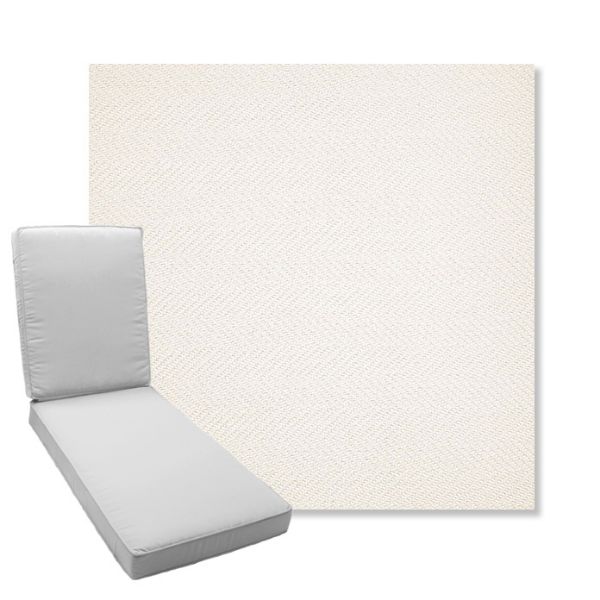 Picture of Posh Snow | Boxed Chaise Lounge Cushion - Sunbrella© Fabric