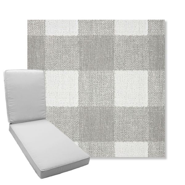 Picture of Preso Pebble | Boxed Chaise Lounge Cushion - Sunbrella© Fabric