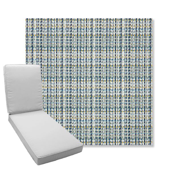 Picture of Principle Lagoon | Boxed Chaise Lounge Cushion - Sunbrella© Fabric