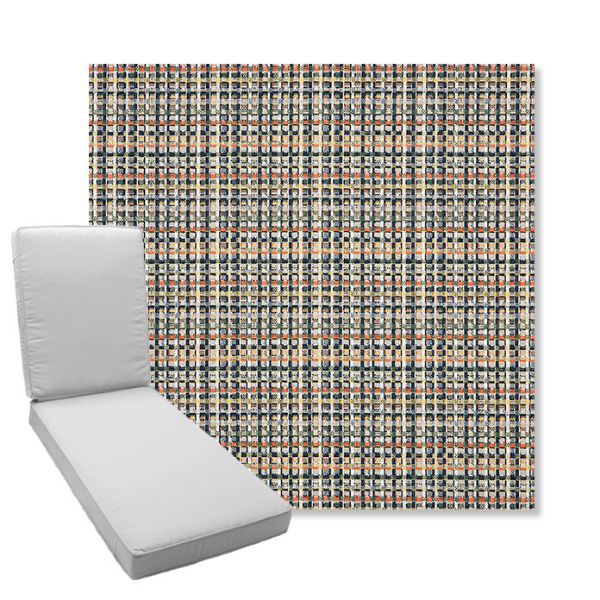 Picture of Principle Tropics | Boxed Chaise Lounge Cushion - Sunbrella© Fabric