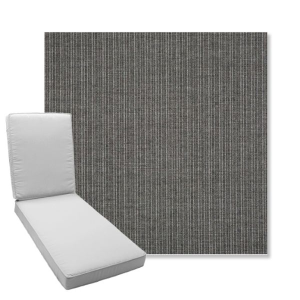 Picture of Proven Charcoal | Boxed Chaise Lounge Cushion - Sunbrella© Fabric