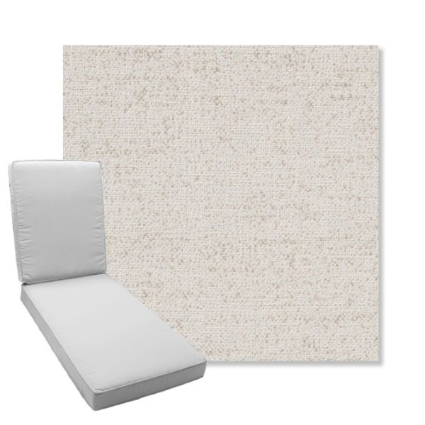Picture of Rafi Pearl | Boxed Chaise Lounge Cushion - Sunbrella© Fabric