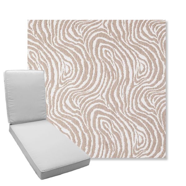 Picture of Rapids Camel | Boxed Chaise Lounge Cushion - Sunbrella© Fabric