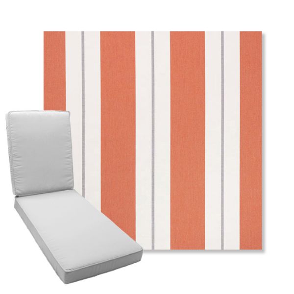 Picture of Relate Persimmon | Boxed Chaise Lounge Cushion - Sunbrella© Fabric