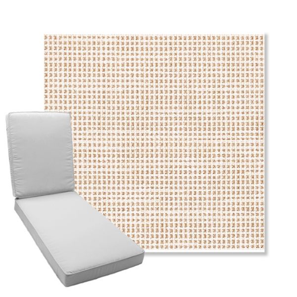 Picture of Rest Bisque | Boxed Chaise Lounge Cushion - Sunbrella© Fabric