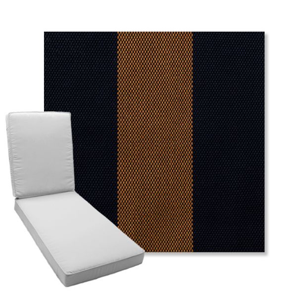Picture of Rothko Bourbon Blue | Boxed Chaise Lounge Cushion - Sunbrella© Fabric