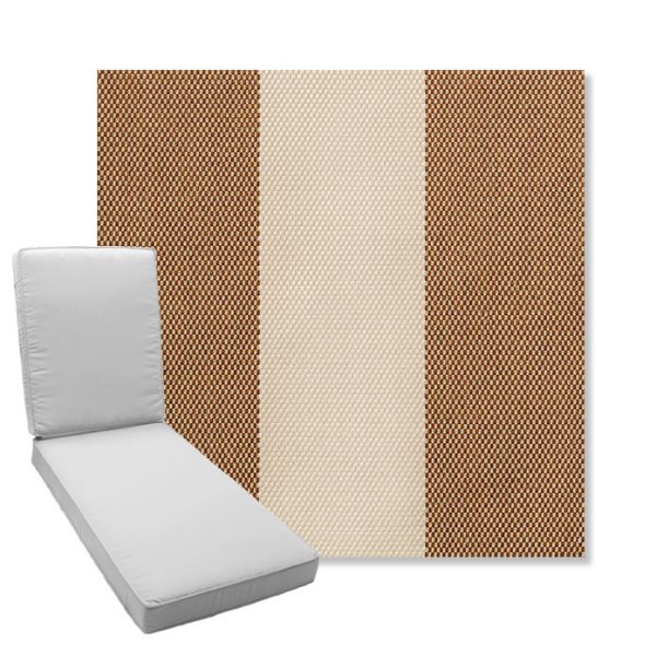 Picture of Rothko Latte | Boxed Chaise Lounge Cushion - Sunbrella© Fabric
