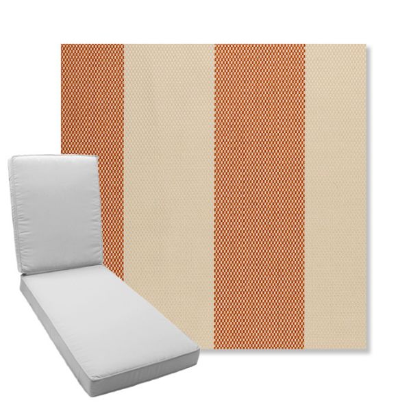 Picture of Rothko Lobster Roll | Boxed Chaise Lounge Cushion - Sunbrella© Fabric