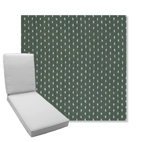Picture of Royale Moss | Boxed Chaise Lounge Cushion - Sunbrella© Fabric