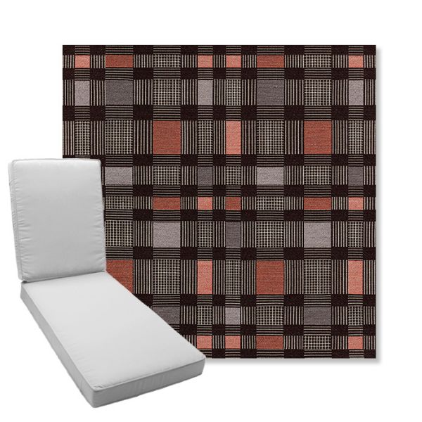 Picture of Rubix Huckleberry | Boxed Chaise Lounge Cushion - Sunbrella© Fabric