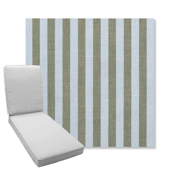Picture of Sail Away Aloe | Boxed Chaise Lounge Cushion - Sunbrella© Fabric