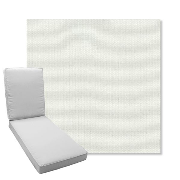 Picture of Sailcloth Salt | Boxed Chaise Lounge Cushion - Sunbrella© Fabric