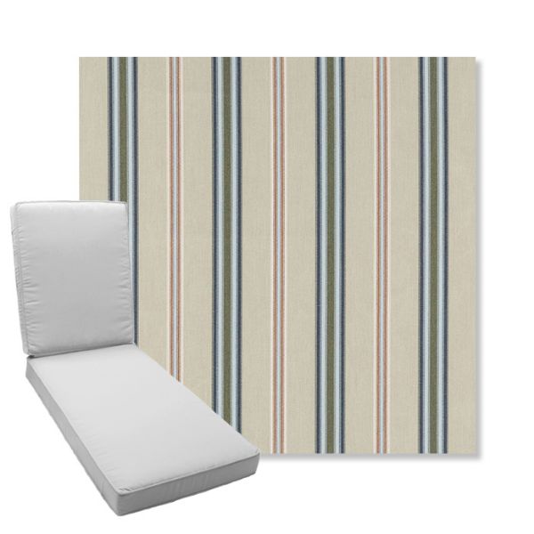 Picture of Saltillo Sagebrush | Boxed Chaise Lounge Cushion - Sunbrella© Fabric