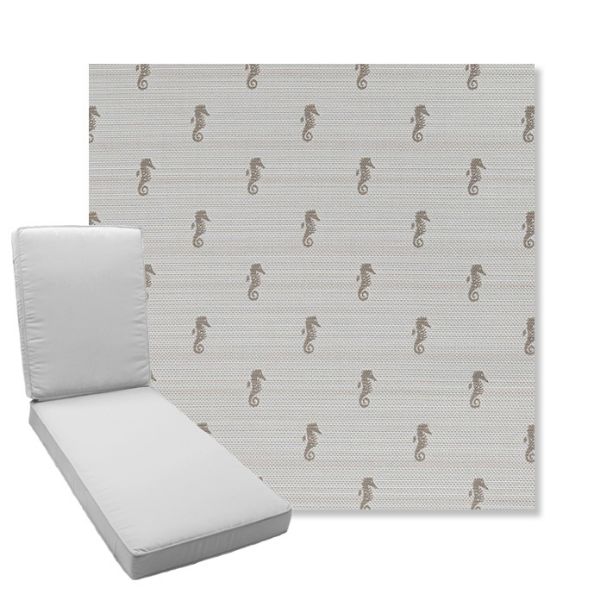 Picture of Schooner Plank | Boxed Chaise Lounge Cushion - Sunbrella© Fabric