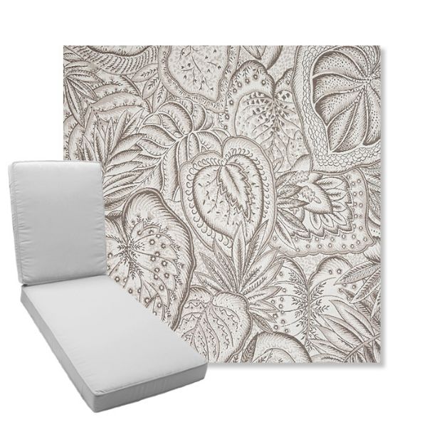 Picture of Sensibility Linen | Boxed Chaise Lounge Cushion - Sunbrella© Fabric