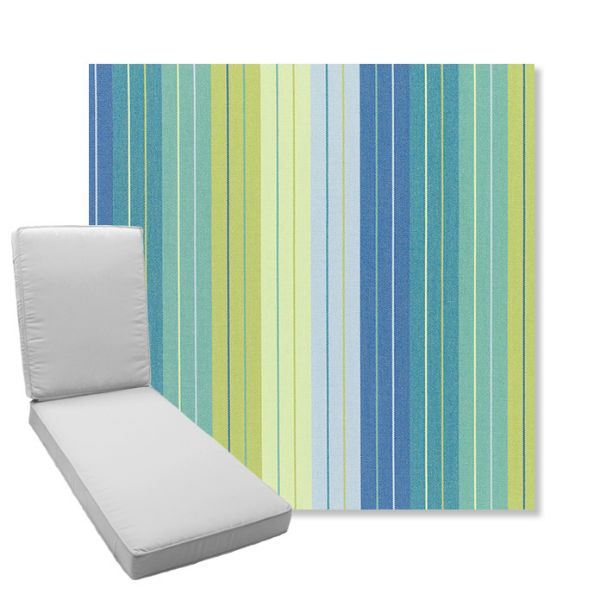 Picture of Seville Seaside | Boxed Chaise Lounge Cushion - Sunbrella© Fabric