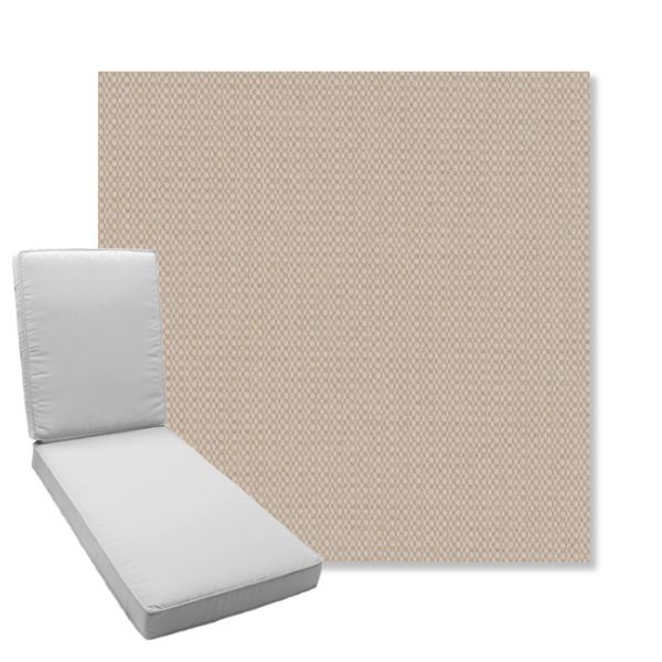 Picture of Shelter Linen | Boxed Chaise Lounge Cushion - Sunbrella© Fabric