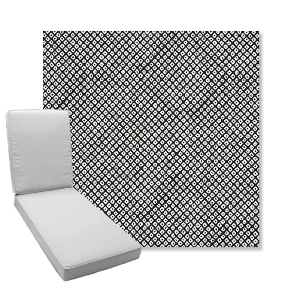 Picture of Shibori Classic | Boxed Chaise Lounge Cushion - Sunbrella© Fabric