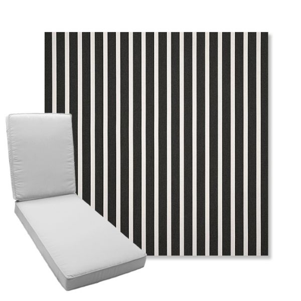 Picture of Shore Classic | Boxed Chaise Lounge Cushion - Sunbrella© Fabric