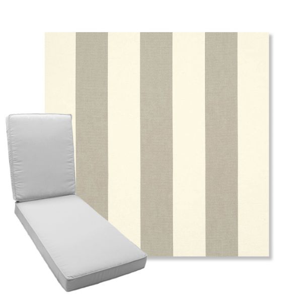 Picture of Solana Seagull | Boxed Chaise Lounge Cushion - Sunbrella© Fabric