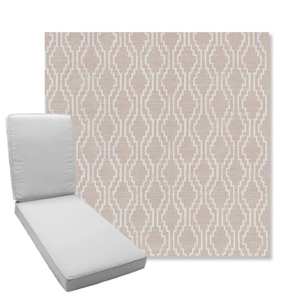 Picture of Solve Linen | Boxed Chaise Lounge Cushion - Sunbrella© Fabric