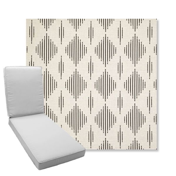 Picture of Spinner Diamond Onyx | Boxed Chaise Lounge Cushion - Sunbrella© Fabric