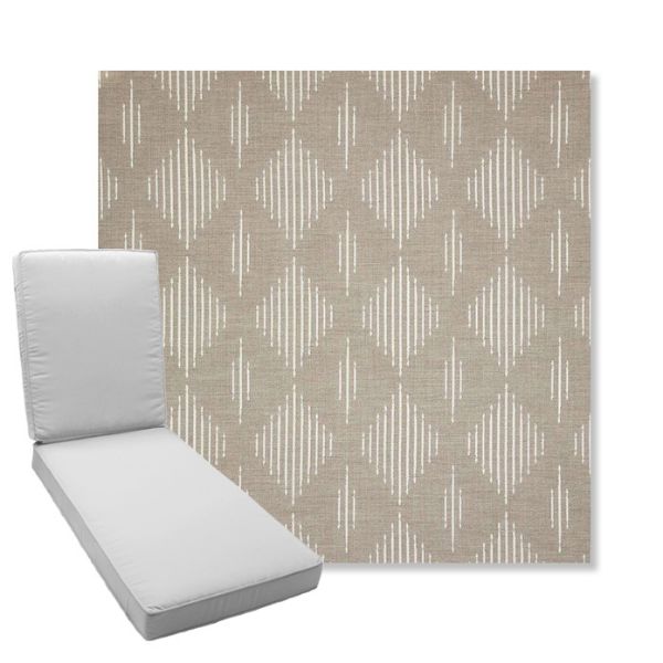 Picture of Spinner Diamond Pebble | Boxed Chaise Lounge Cushion - Sunbrella© Fabric