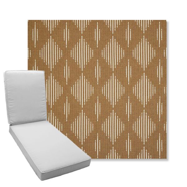 Picture of Spinner Diamond Teak | Boxed Chaise Lounge Cushion - Sunbrella© Fabric