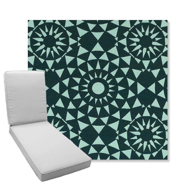 Picture of Sundial Seaweed | Boxed Chaise Lounge Cushion - Sunbrella© Fabric