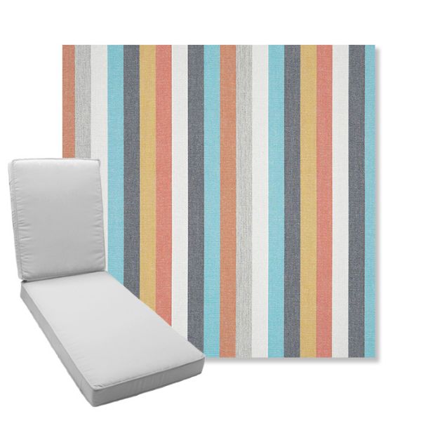 Picture of Surround Sunrise | Boxed Chaise Lounge Cushion - Sunbrella© Fabric