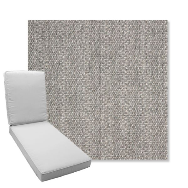 Picture of Tailored Fog | Boxed Chaise Lounge Cushion - Sunbrella© Fabric