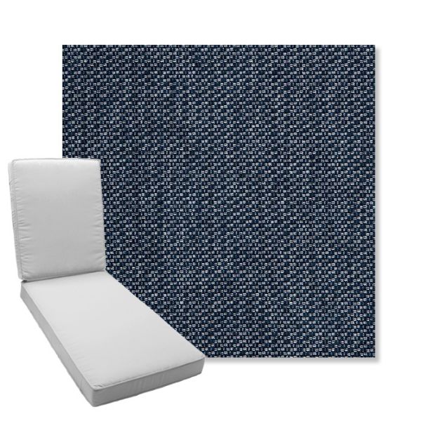 Picture of Tailored Indigo | Boxed Chaise Lounge Cushion - Sunbrella© Fabric