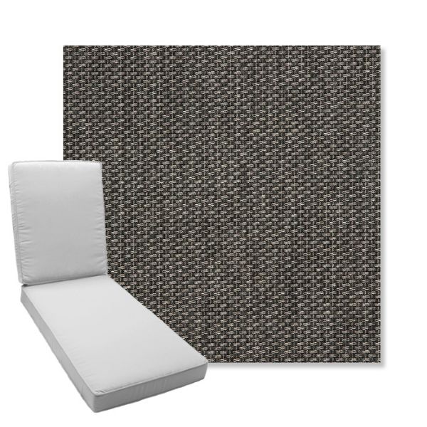 Picture of Tailored Smoke | Boxed Chaise Lounge Cushion - Sunbrella© Fabric