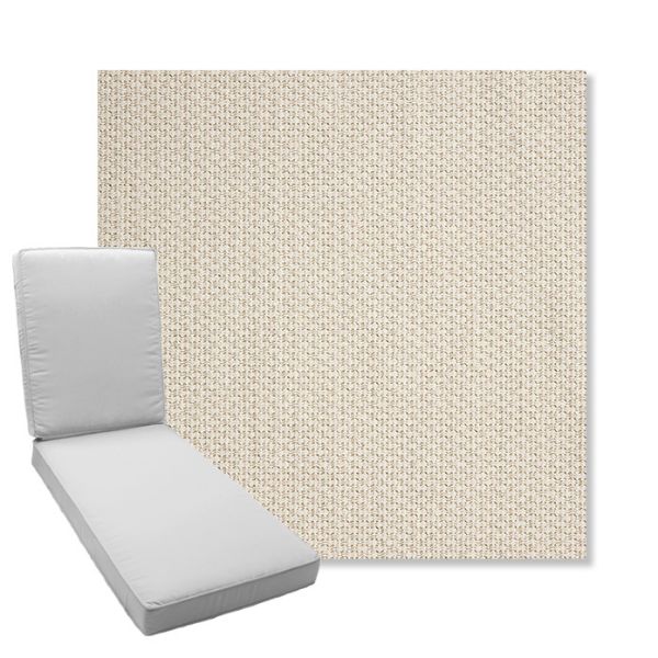Picture of Tailored Snow | Boxed Chaise Lounge Cushion - Sunbrella© Fabric