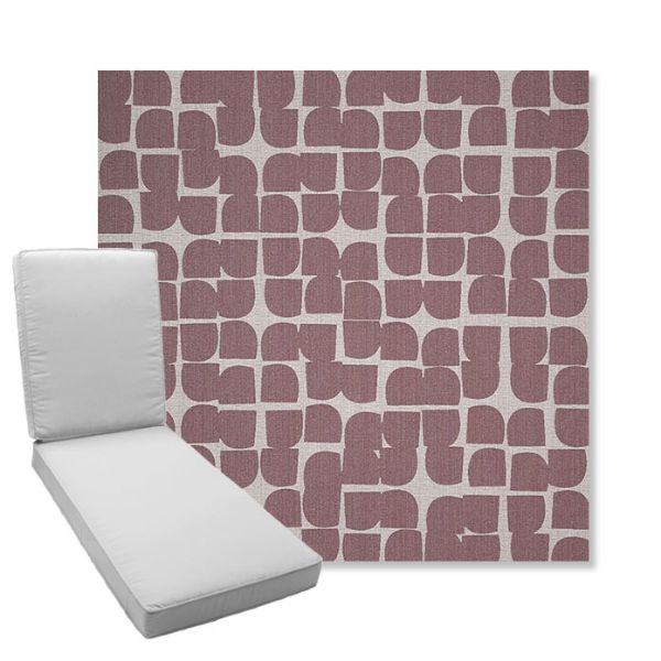 Picture of Toggle Aster | Boxed Chaise Lounge Cushion - Sunbrella© Fabric