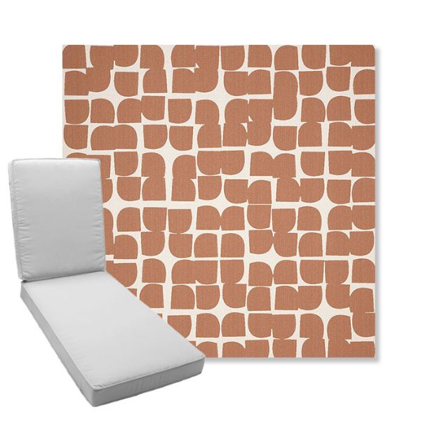 Picture of Toggle Canyon Rose | Boxed Chaise Lounge Cushion - Sunbrella© Fabric