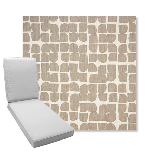 Picture of Toggle Driftwood | Boxed Chaise Lounge Cushion - Sunbrella© Fabric