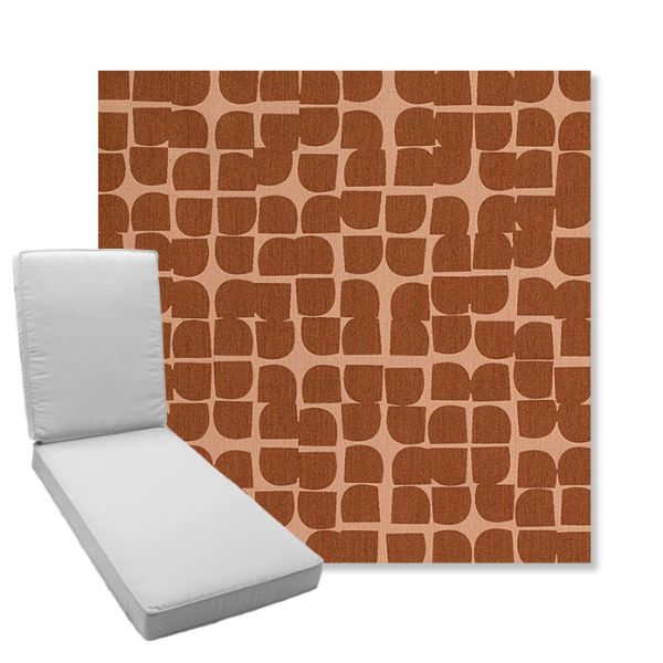 Picture of Toggle Terra Rosa | Boxed Chaise Lounge Cushion - Sunbrella© Fabric