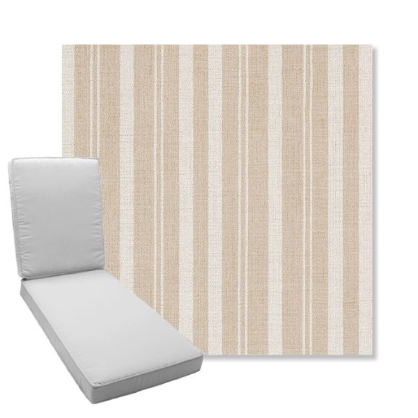 Picture of Tranquil Camel | Boxed Chaise Lounge Cushion - Sunbrella© Fabric