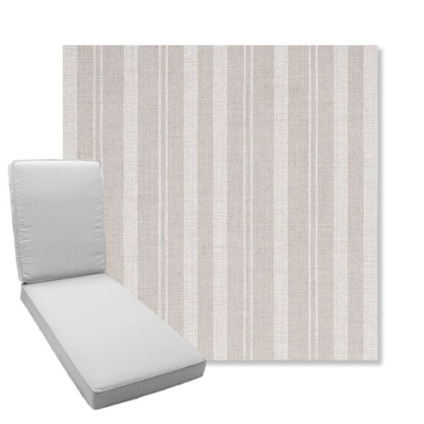 Picture of Tranquil Linen | Boxed Chaise Lounge Cushion - Sunbrella© Fabric