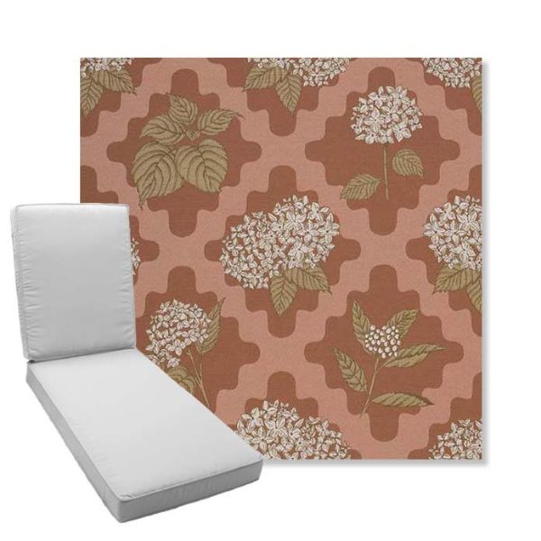 Picture of Trellis Primrose | Boxed Chaise Lounge Cushion - Sunbrella© Fabric