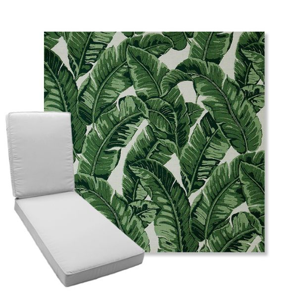 Picture of Tropics Jungle | Boxed Chaise Lounge Cushion - Sunbrella© Fabric
