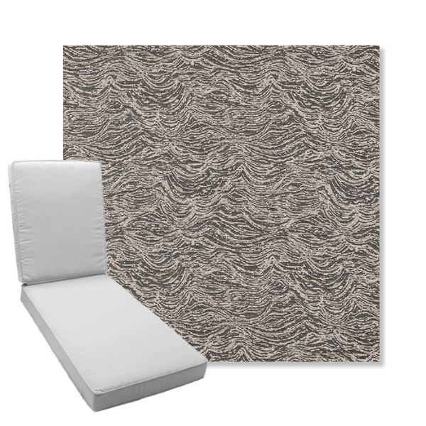 Picture of Undercurrent Storm | Boxed Chaise Lounge Cushion - Sunbrella© Fabric