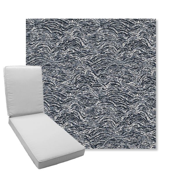 Picture of Undercurrent Tide | Boxed Chaise Lounge Cushion - Sunbrella© Fabric