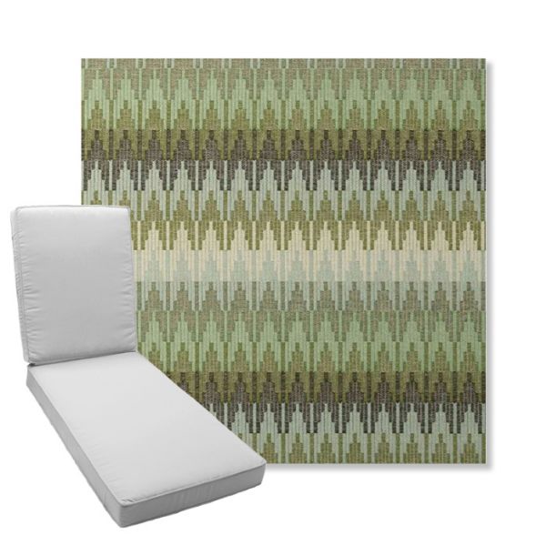 Picture of Valley Herbal | Boxed Chaise Lounge Cushion - Sunbrella© Fabric