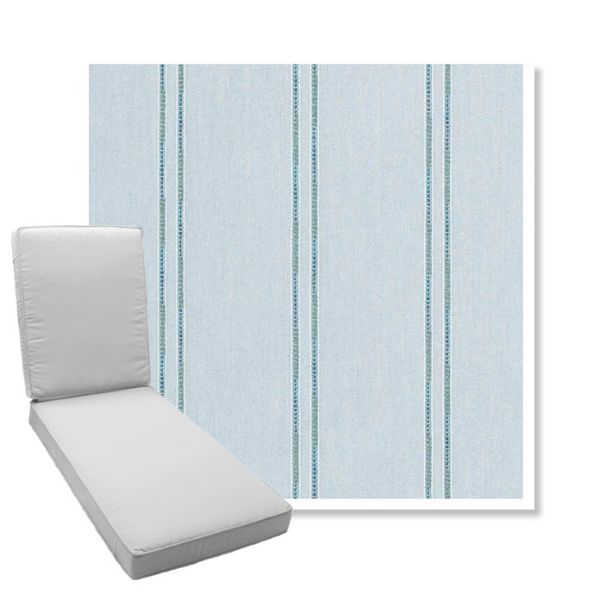 Picture of Wayward Sky | Boxed Chaise Lounge Cushion - Sunbrella© Fabric