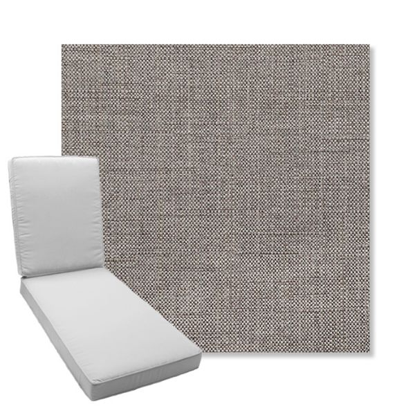 Picture of Willa Bark | Boxed Chaise Lounge Cushion - Sunbrella© Fabric