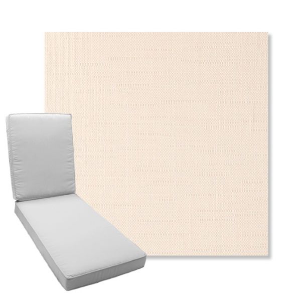 Picture of Willa Cream | Boxed Chaise Lounge Cushion - Sunbrella© Fabric