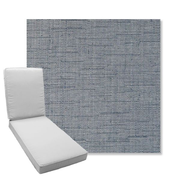 Picture of Willa Tidal | Boxed Chaise Lounge Cushion - Sunbrella© Fabric